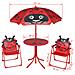 Set Mobili Da Giardino Per Bambini 4 Pezzi Rosso - Foto miniatura 6