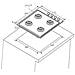 Piano Cottura CHW6LWW a Gas 4 Fuochi Gas Colore Bianco - Foto miniatura 2