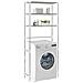 Scaffale Per Lavatrice Con 3 Ripiani Argento 69x28x169 Cm - Foto miniatura 1