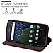 Custodia Compatibile Con Motorola Moto G5s Plus In Nero Di Notte - Coperchio Protettiva Con Chiusura Magnetica, Funzione Stand E Tasca Per Le Carte - Foto miniatura 4