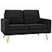 Set Divani 2 Pz In Tessuto Nero - Foto miniatura 2