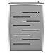 Copri Bidoni Pattumiera Doppia 138x77,5x112,5 cm Acciaio Inox - Foto miniatura 3