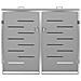 Copri Bidoni Pattumiera Doppia 138x77,5x112,5 cm Acciaio Inox - Foto miniatura 5