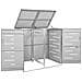 Copri Bidoni Pattumiera Doppia 138x77,5x112,5 cm Acciaio Inox - Foto miniatura 6