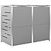 Copri Bidoni Pattumiera Doppia 138x77,5x112,5 cm Acciaio Inox - Foto miniatura 10