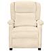 Poltrona Elettrica Reclinabile Crema In Velluto - Foto miniatura 3