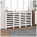 Copertura Termosifone Bianca 210x21x85 Cm Legno Massello Pino - Foto miniatura 1