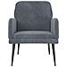 Poltrona Grigio Scuro 62x79x79 Cm Velluto - Foto miniatura 3