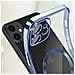 Cover Magsafe Per Iphone 11 Silicone Protezione Fotocamera Bordo Cromato Blu - Foto miniatura 2