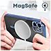 Cover Magsafe Per Iphone 11 Silicone Protezione Fotocamera Bordo Cromato Blu - Foto miniatura 4