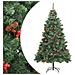 Albero Natale Artificiale Incernierato Con Pigne E Bacche 240cm - Foto miniatura 1