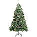 Albero Natale Artificiale Incernierato Con Pigne E Bacche 240cm - Foto miniatura 3