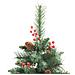 Albero Natale Artificiale Incernierato Con Pigne E Bacche 240cm - Foto miniatura 7