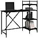 Scrivania Per Computer Con Scaffali Nera 120x47x109 Cm - Foto miniatura 3