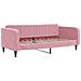 Divano Letto Estraibile Con Cassetti Rosa 100x200 Cm Velluto - Foto miniatura 4