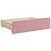 Divano Letto Estraibile Con Cassetti Rosa 100x200 Cm Velluto - Foto miniatura 8