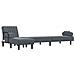 Divano Letto A L Grigio Scuro 260x140x70 Cm In Velluto - Foto miniatura 2