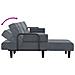 Divano Letto A L Grigio Scuro 260x140x70 Cm In Velluto - Foto miniatura 4