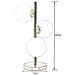Lampada Da Tavolo Terra 3 Sfere Sfera In Vetro Bianco Stelo G9 Lume Bronzo D33 - Foto miniatura 5