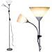 Lampada Piantana da Terra 180cm Design Moderno 2 Bracci Paralume Metallo Grigio - Foto miniatura 5