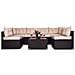Nacula Set Di Mobili Da Giardino Modulari A 6 Posti In Resina Intrecciata - Nero - Foto miniatura 2