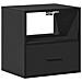 Comodino A Muro Nero 40x31x39,5 Cm - Foto miniatura 2