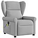 Poltrona Reclinabile Massaggio Elettrica Grigio Nuvola Tessuto - Foto miniatura 3