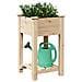 Vaso da giardino  con ripiano 45x45x76 cm in legno massello di abete - Foto miniatura 3