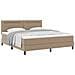 Letto a Molle con Materasso Cappuccino Super King in Pelle Sintetica - Foto miniatura 1