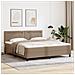 Letto a Molle con Materasso Cappuccino Super King in Pelle Sintetica - Foto miniatura 2