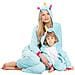 Pigiama Da Donna Tuta Kigurumi Onesie Costume Pegaso Azzurro 145-155 S - Foto miniatura 8