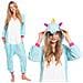 Pigiama Da Donna Tuta Kigurumi Onesie Costume Pegaso Azzurro 145-155 S - Foto miniatura 1