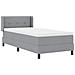 Letto box spring con materasso Grigio chiaro 90 x 200 cm - Foto miniatura 7