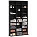 Mobile porta CD con lo scaffale Rovere nero 101 x 23 x 177.5 cm - Foto miniatura 3