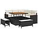 Set Divano da Giardino con cuscino 8 pcs Nero Poly Rattan - Foto miniatura 1