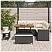 Set Divano da Giardino con cuscino 8 pcs Nero Poly Rattan - Foto miniatura 3