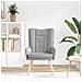 Sedia rilassante Grigio nuvola 63 x 67 x 94 cm Tessuto - Foto miniatura 3