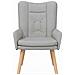 Sedia rilassante Grigio nuvola 63 x 67 x 94 cm Tessuto - Foto miniatura 4