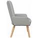 Sedia rilassante Grigio nuvola 63 x 67 x 94 cm Tessuto - Foto miniatura 5