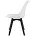 Sedia RIXK - Bianca con gambe nere, design ergonomico x1 - Foto miniatura 2