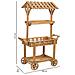 Carrello Espositivo-scaffale In Legno 3 Vassoi Marrone 90x47x137h Cm - Foto miniatura 3