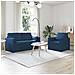Divano 2 pcs Blu 158 x 78 x 80 cm Tessuto - Foto miniatura 2