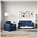 Divano 2 pcs Blu 158 x 78 x 80 cm Tessuto - Foto miniatura 3
