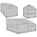 Set 3 Teli Protettivi Luxury Per Set Modulare Outdoor — Nero Impermeabile - Foto miniatura 2