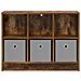 Credenza con cassetto Rovere fumé 73,5 x 22,5 x 53,5 cm - Foto miniatura 6