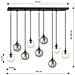 Lampada A Sospensione Cosmo In Acciaio Nero Con Sfere In Vetro - Foto miniatura 3