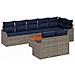 Set Divano da Giardino 9 pz Grigio polyrattan - Foto miniatura 1
