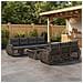 Set Divano da Giardino 8 pz Grigio e Grigio Scuro polyrattan - Foto miniatura 8