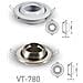 Porta Faretti Led Gu10 Incasso Orientabile Rotondo Nickel Satinato Spazzolato 100 Mm. Vt-780 3594 - Foto miniatura 1