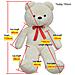 Orsacchiotto di Peluche XXL Bianco 135 cm - Foto miniatura 2